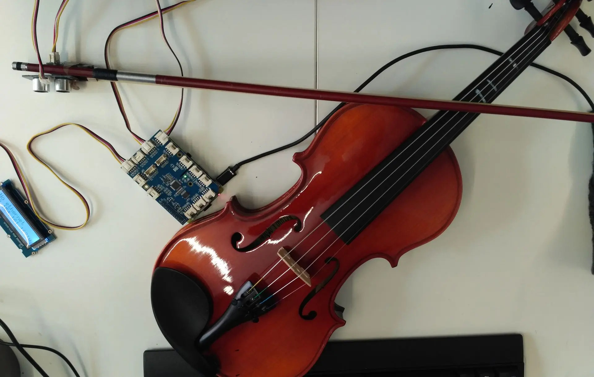 Violin augmented with sensors