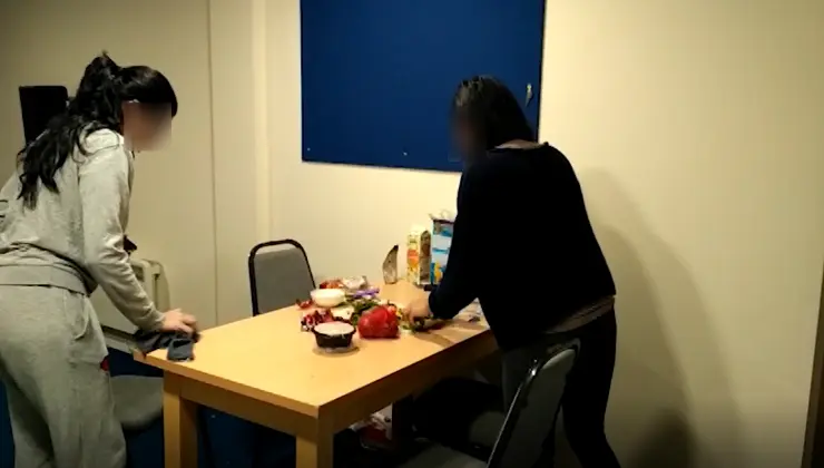 Friends doing collaborative cooking